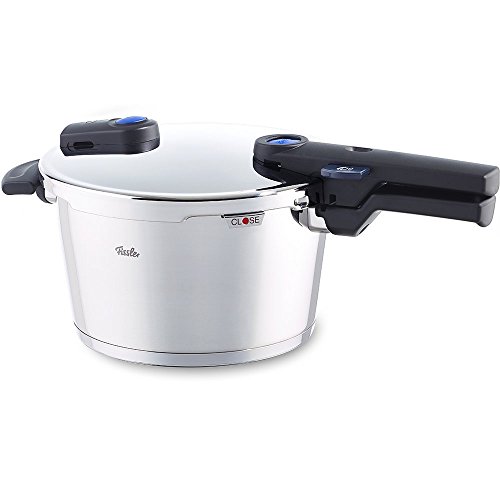 Fissler Schnellkochtopf Edelstahl vitaquick / 4.5 Liter Dampfkochtopf 22cm Durchmesser / Induktion, Gas, Ceran, Elektro / Farbe blau / 600-300-04-000/0